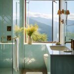 Large casement windows bringing fresh air and stunning natural scenery into a spa-like